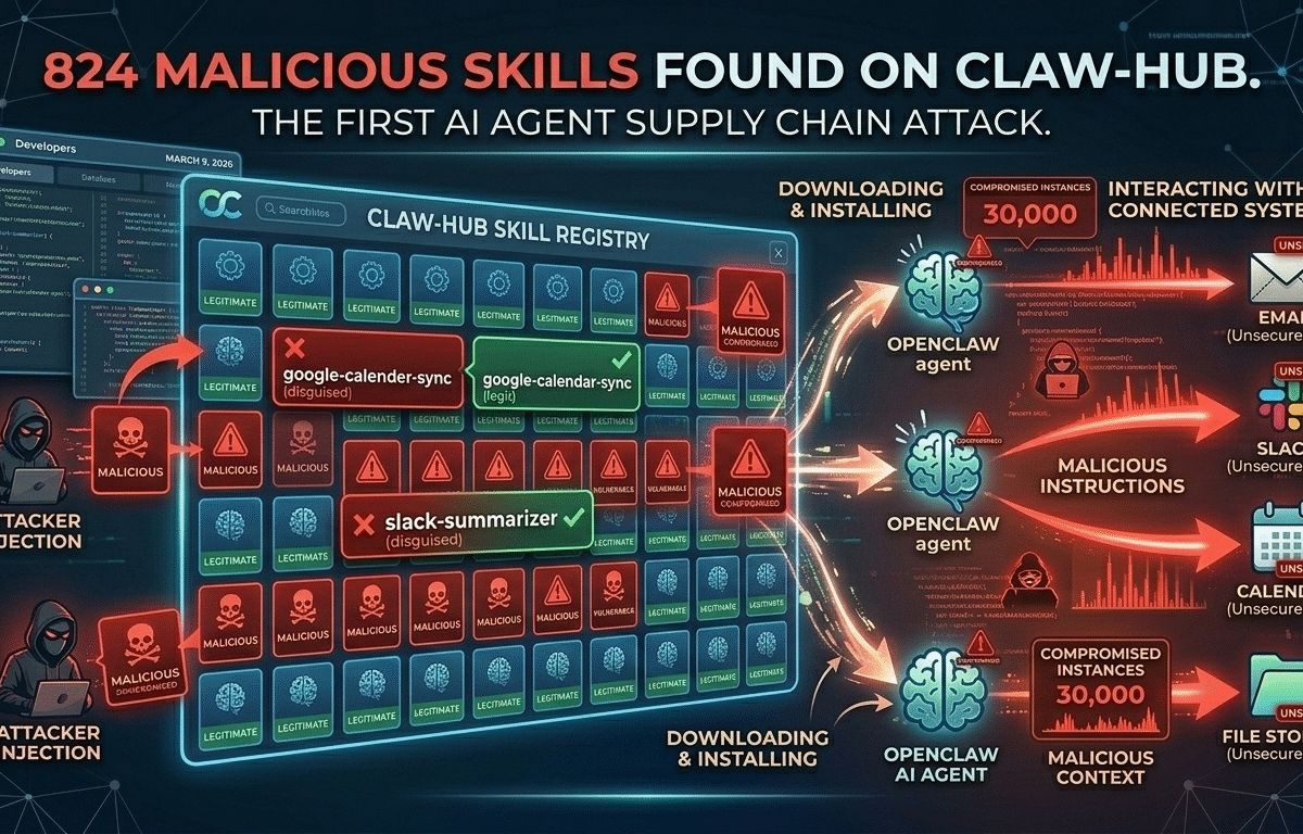 824 Malicious Skills Found on ClawHub: What the ClawHavoc Campaign Teaches Us About AI Agent Supply Chains