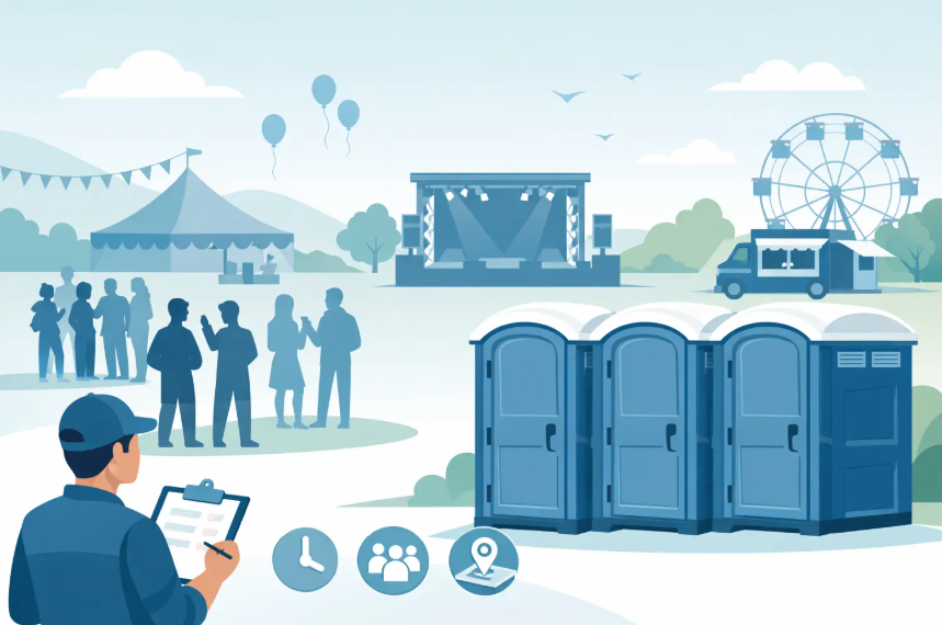How Event Size and Crowd Flow Influence Restroom Rental Requirements